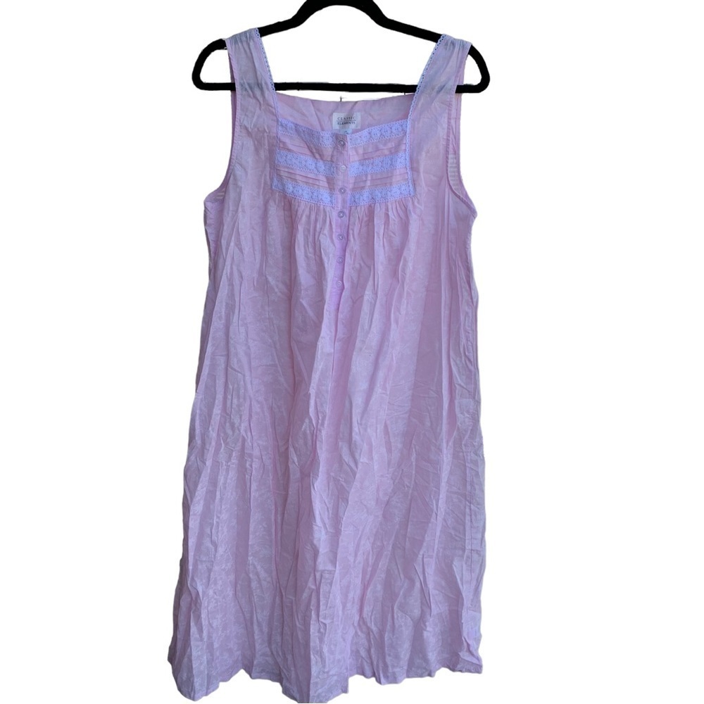 Classic Elements Dress Nightgown Pink Size Large